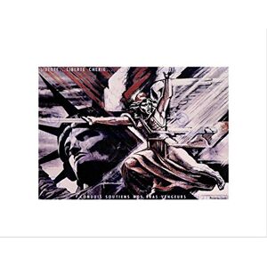 Wee Blue Coo POLITICAL WWII LIBERTY STATUE FRANCE SWORD BLACK FRAMED ART PRINT B12X4595 Wee Blue Coo POLITICAL WWII LIBERTY STATUE FRANCE SWORD BLACK FRAMED ART PRINT B12X4595