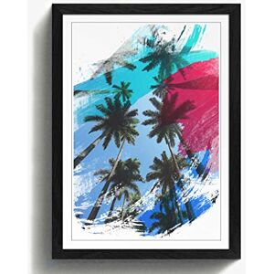 Arty Pie Framed Print Black A2 (24.5x18 Inch) Palm Trees Landscape (4) V2, Wood, Multi-Colour, 60 x 42 x 2 cm Arty Pie Framed Print Black A2 (24.5x18 Inch) Palm Trees Landscape (4) V2, Wood, Multi-Colour, 60 x 42 x 2 cm