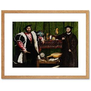 Wee Blue Coo Painting Portrait Study Holbein Ambassadors Framed Wall Art Print Wee Blue Coo Painting Portrait Study Holbein Ambassadors Framed Wall Art Print