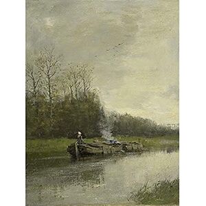 Artery8 Anton Mauve Trekvaart River Boat Painting Art Print Canvas Premium Wall Decor Poster Mural Artery8 Anton Mauve Trekvaart River Boat Painting Art Print Canvas Premium Wall Decor Poster Mural