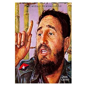 Wee Blue Coo Magazine Cover Cuban President Fidel Castro Wall Art Print Wee Blue Coo Magazine Cover Cuban President Fidel Castro Wall Art Print