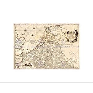 Wee Blue Coo Map Antique Belgium North Sea Veteris Kaeriu Wall Art Print Wee Blue Coo Map Antique Belgium North Sea Veteris Kaeriu Wall Art Print