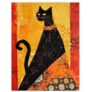 Artery8 Abstract Modernist Cat Lover Pet Hepcat Portrait Living Room Extra Large XL Wall Art Poster Print Artery8 Abstract Modernist Cat Lover Pet Hepcat Portrait Living Room Extra Large XL Wall Art Poster Print