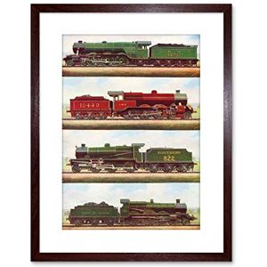 The Art Stop Wee Blue Coo Transport Vintage Painting Train Engine Locomotives Steam Framed Print F97X3701 The Art Stop Wee Blue Coo Transport Vintage Painting Train Engine Locomotives Steam Framed Print F97X3701
