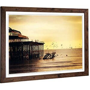 Big Box Art Framed Print of West Pier Brighton Seascape Design Wall Art Picture Home Decor for Kitchen, Living, Dining Room, Bedroom, Hallway, Office, Walnut, A2 / 24.5x18 Inch / 62x45cm Big Box Art Framed Print of West Pier Brighton Seascape Design Wall Art Picture Home Decor for Kitchen, Living, Dining Room, Bedroom, Hallway, Office, Walnut, A2 / 24.5x18 Inch / 62x45cm