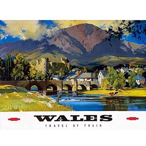 Wee Blue Coo Travel Transport Wales British Railways Art Print Poster Wall Decor 12X16 Inch Wee Blue Coo Travel Transport Wales British Railways Art Print Poster Wall Decor 12X16 Inch