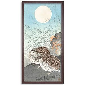 Fine Art Prints Ohara Koson Two quails at full moon Long Framed Art Print Wall Poster 25x12 inch Fine Art Prints Ohara Koson Two quails at full moon Long Framed Art Print Wall Poster 25x12 inch