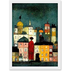 Doppelganger33 LTD Onlooker Quirky Colourful Street Scene Artwork Framed Wall Art Print A4 Doppelganger33 LTD Onlooker Quirky Colourful Street Scene Artwork Framed Wall Art Print A4