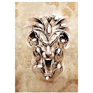 Wee Blue Coo Painting Drawing Tattoo Sketch Gargoyle Face Grunge Wall Art Print Wee Blue Coo Painting Drawing Tattoo Sketch Gargoyle Face Grunge Wall Art Print