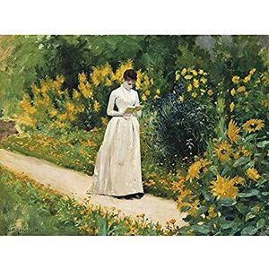 Fine Art Prints Aublet Reading Garden Path Painting Yellow Green Art Print Canvas Premium Wall Decor Poster Mural Fine Art Prints Aublet Reading Garden Path Painting Yellow Green Art Print Canvas Premium Wall Decor Poster Mural