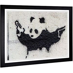 Big Box Art Framed Print of Banksy Panda Guns Graffiti Design Wall Art Picture Home Decor for Kitchen, Living Room, Bedroom, Hallway, Black, A2 / 24.5x18 Inch / 62x45cm Big Box Art Framed Print of Banksy Panda Guns Graffiti Design Wall Art Picture Home Decor for Kitchen, Living Room, Bedroom, Hallway, Black, A2 / 24.5x18 Inch / 62x45cm