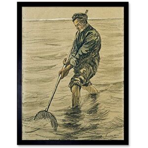 Artery8 Vincent Van Gogh Shells Fishing Man Drawing Art Print Framed Poster Wall Decor 12x16 inch Artery8 Vincent Van Gogh Shells Fishing Man Drawing Art Print Framed Poster Wall Decor 12x16 inch