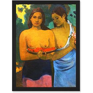Artery8 - Gauguin Two Tahitian Women - Black - Wall Art Print Artery8 - Gauguin Two Tahitian Women - Black - Wall Art Print
