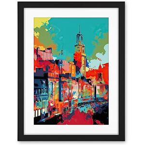Artery8 Nottingham City England Cityscape Vibrant Abstract Artwork Framed Wall Art Print 18X24 Inch Artery8 Nottingham City England Cityscape Vibrant Abstract Artwork Framed Wall Art Print 18X24 Inch