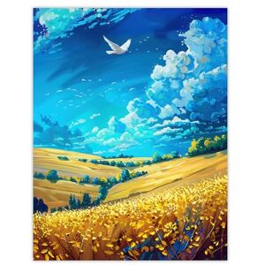 Artery8 Golden Yellow Wheat Fields Countryside Landscape Living Room Large Wall Art Poster Print Thick Paper 18X24 Inch Artery8 Golden Yellow Wheat Fields Countryside Landscape Living Room Large Wall Art Poster Print Thick Paper 18X24 Inch