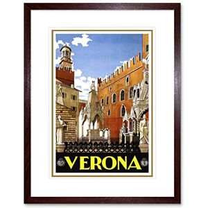 Wee Blue Coo Travel Verona Torre Di Lamberti Italy Picture Framed Wall Art Print Wee Blue Coo Travel Verona Torre Di Lamberti Italy Picture Framed Wall Art Print
