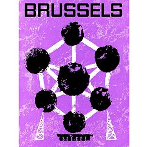 Wee Blue Coo Travel Tourism Belgium Landmark Brussels Atomium Tower Art Print Poster Wall Decor 12X16 Inch Wee Blue Coo Travel Tourism Belgium Landmark Brussels Atomium Tower Art Print Poster Wall Decor 12X16 Inch