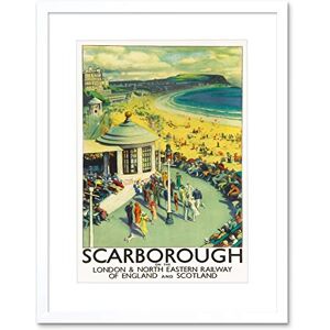 Wee Blue Coo Travel Tourism Scarborough Beach Resort Yorkshire UK Framed Wall Art Print Wee Blue Coo Travel Tourism Scarborough Beach Resort Yorkshire UK Framed Wall Art Print