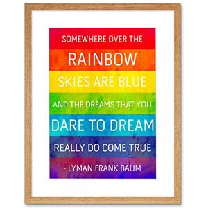 Wee Blue Coo Somewhere Over Rainbow Frank Baum Artwork Framed Wall Art Print 12X16 Inch Wee Blue Coo Somewhere Over Rainbow Frank Baum Artwork Framed Wall Art Print 12X16 Inch