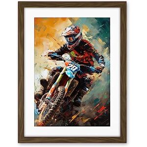 Artery8 Motocross Race Driver Sport Action Shot Painting Artwork Framed Wall Art Print 18X24 Inch Artery8 Motocross Race Driver Sport Action Shot Painting Artwork Framed Wall Art Print 18X24 Inch