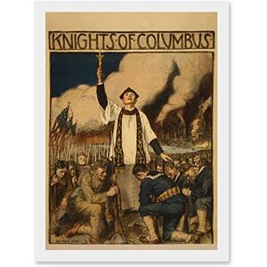 Wee Blue Coo World War Advert WW1 USA Knights Columbus Catholic Society Artwork Framed Wall Art Print A4 Wee Blue Coo World War Advert WW1 USA Knights Columbus Catholic Society Artwork Framed Wall Art Print A4
