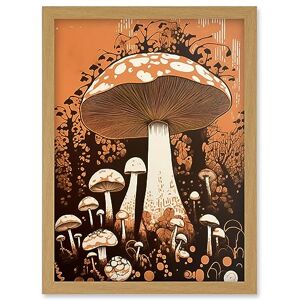 Artery8 Vintage Mushroom Red Cap Fungi Pastel Orange Brown Earthy Aesthetic Kitchen Artwork Framed Wall Art Print A4 Artery8 Vintage Mushroom Red Cap Fungi Pastel Orange Brown Earthy Aesthetic Kitchen Artwork Framed Wall Art Print A4
