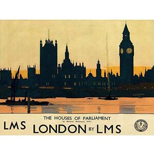 Wee Blue Coo Travel House Parliament London England Rail Wilkinson Art Print Poster Wall Decor 12X16 Inch Wee Blue Coo Travel House Parliament London England Rail Wilkinson Art Print Poster Wall Decor 12X16 Inch