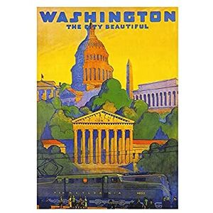 Wee Blue Coo Travel Washington Monument City Train Rail White House Wall Art Print Wee Blue Coo Travel Washington Monument City Train Rail White House Wall Art Print