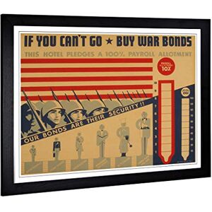 Big Box Art Framed Print of Vintage WPA Poster Buy War Bonds Design Wall Art Picture Home Decor for Kitchen, Living Room, Bedroom, Hallway, Black, A2 / 24.5x18 Inch / 62x45cm Big Box Art Framed Print of Vintage WPA Poster Buy War Bonds Design Wall Art Picture Home Decor for Kitchen, Living Room, Bedroom, Hallway, Black, A2 / 24.5x18 Inch / 62x45cm