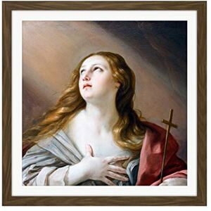 Fine Art Prints Reni Penitent Magdalene Painting Square Wooden Framed Wall Art Print Picture 16X16 Inch Fine Art Prints Reni Penitent Magdalene Painting Square Wooden Framed Wall Art Print Picture 16X16 Inch