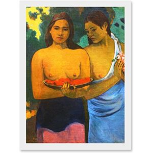 Artery8 - Two Tahitian Women - Old Master Painting - A4 - Wall Art Artery8 - Two Tahitian Women - Old Master Painting - A4 - Wall Art