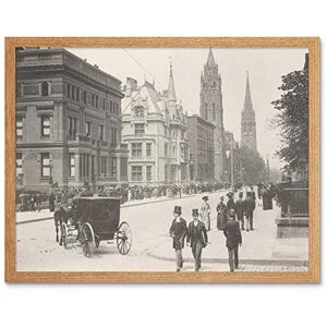 Artery8 Fifth Avenue Sunday New York City Vintage Photo Art Print Framed Poster Wall Decor 12x16 inch Artery8 Fifth Avenue Sunday New York City Vintage Photo Art Print Framed Poster Wall Decor 12x16 inch