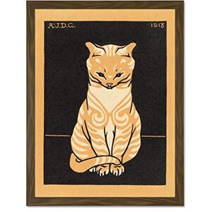 Wee Blue Coo Sitting Tabby Cat Julie De Graag Large Framed Art Print Wall Poster 18x24 inch Wee Blue Coo Sitting Tabby Cat Julie De Graag Large Framed Art Print Wall Poster 18x24 inch