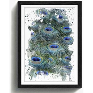 Arty Pie Framed Print Black A2 (24.5x18 Inch) Peacock Feathers V3, Wood, Multi-Colour, 60 x 42 x 2 cm Arty Pie Framed Print Black A2 (24.5x18 Inch) Peacock Feathers V3, Wood, Multi-Colour, 60 x 42 x 2 cm