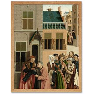 Artery8 Master Of Alkmaar Seven Works Of Mercy 3 Painting Art Print Framed Poster Wall Decor 12x16 inch Artery8 Master Of Alkmaar Seven Works Of Mercy 3 Painting Art Print Framed Poster Wall Decor 12x16 inch