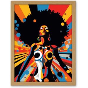 Artery8 Afro Caribbean Woman Colour Explosion Modern Strong Matriarch Bright Bold Colourful Artwork Framed Wall Art Print 18X24 Inch Artery8 Afro Caribbean Woman Colour Explosion Modern Strong Matriarch Bright Bold Colourful Artwork Framed Wall Art Print 18X24 Inch