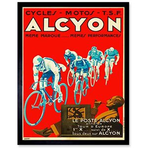 Wee Blue Coo Alcyon Cycles Event Tour Europe Art Print Framed Poster Wall Decor 12x16 inch Wee Blue Coo Alcyon Cycles Event Tour Europe Art Print Framed Poster Wall Decor 12x16 inch