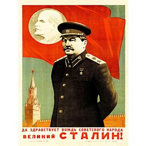 Wee Blue Coo POLITICAL SOVIET UNION LENIN STALIN RED FLAG ART PRINT POSTER 30X40 CM 12X16 IN BB6890B Wee Blue Coo POLITICAL SOVIET UNION LENIN STALIN RED FLAG ART PRINT POSTER 30X40 CM 12X16 IN BB6890B
