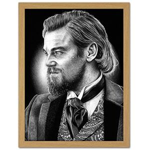 Fine Art Prints Calvin Candie Django Unchained Leo DiCaprio Wayne Maguire Artwork Framed Wall Art Print 18X24 Inch Fine Art Prints Calvin Candie Django Unchained Leo DiCaprio Wayne Maguire Artwork Framed Wall Art Print 18X24 Inch