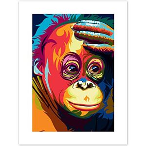 Fine Art Prints Orangutan Illustration Colourful Art Print Canvas Premium Wall Decor Poster Fine Art Prints Orangutan Illustration Colourful Art Print Canvas Premium Wall Decor Poster