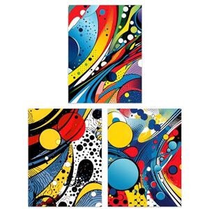 Artery8 Set of 3 Galactic Soup Abstract Pop Art Artworks Planets Discs Space Cosmos Patterns Unframed Wall Art Living Room Poster Prints Pack Artery8 Set of 3 Galactic Soup Abstract Pop Art Artworks Planets Discs Space Cosmos Patterns Unframed Wall Art Living Room Poster Prints Pack