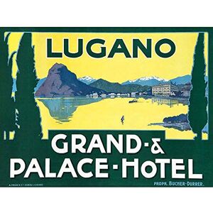 Wee Blue Coo Advertisement Travel Grand Palace Hotel Lugano Art Print Poster Wall Decor 12X16 Inch Wee Blue Coo Advertisement Travel Grand Palace Hotel Lugano Art Print Poster Wall Decor 12X16 Inch