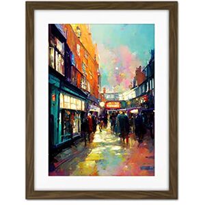 Doppelganger33 LTD Carnaby Street London Bright Acrylic Painting Artwork Framed Wall Art Print 18X24 Inch Doppelganger33 LTD Carnaby Street London Bright Acrylic Painting Artwork Framed Wall Art Print 18X24 Inch
