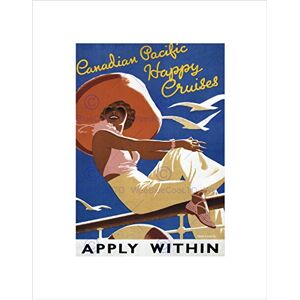 Wee Blue Coo TRAVEL CANADIAN PACIFIC HAPPY CRUISES OCEAN SEA GULL SUN CANADA PRINT B12X1524 Wee Blue Coo TRAVEL CANADIAN PACIFIC HAPPY CRUISES OCEAN SEA GULL SUN CANADA PRINT B12X1524