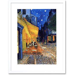 Wee Blue Coo Vincent Van Gogh Cafe Terrace Place Du Forum Arles 1888 Old F 14 Framed Wall Art Print Wee Blue Coo Vincent Van Gogh Cafe Terrace Place Du Forum Arles 1888 Old F 14 Framed Wall Art Print
