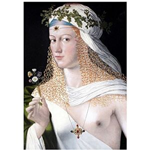 Wee Blue Coo Painting Portrait Woman Breast Flower Veil Wall Art Print Wee Blue Coo Painting Portrait Woman Breast Flower Veil Wall Art Print