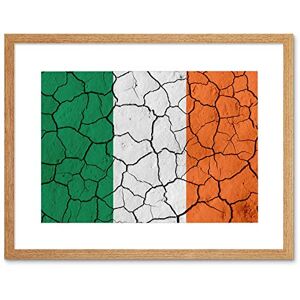 Wee Blue Coo Abstract Flag Cracked Concrete Ireland Irish Tricolour Framed Wall Art Print Wee Blue Coo Abstract Flag Cracked Concrete Ireland Irish Tricolour Framed Wall Art Print