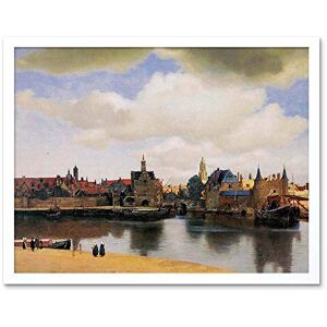 Wee Blue Coo Johannes Vermeer View Of Delft Old Master Painting Art Print Framed Poster Wall Decor 12X16 Inch Wee Blue Coo Johannes Vermeer View Of Delft Old Master Painting Art Print Framed Poster Wall Decor 12X16 Inch