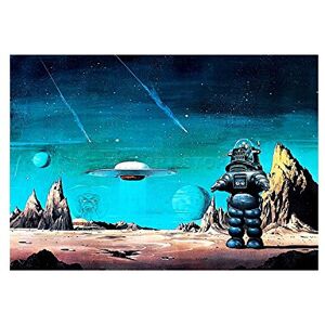 Wee Blue Coo Film Robby Robot Forbidden Planet Space Stars Picture Wall Art Print Wee Blue Coo Film Robby Robot Forbidden Planet Space Stars Picture Wall Art Print