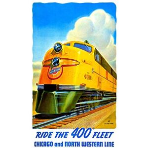 Wee Blue Coo Travel Train Rail Locomotive Engine Yellow Fleet USA Wall Art Print Wee Blue Coo Travel Train Rail Locomotive Engine Yellow Fleet USA Wall Art Print
